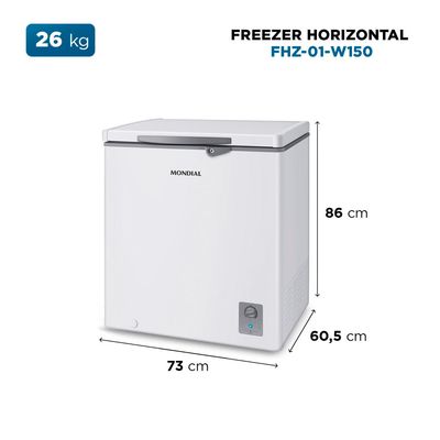 Freezer Horizontal 150L Mondial Branco - FHZ-01-W150 127V