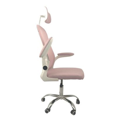 Kit 3 Cadeiras De Escritório Diretor Oficial Vegas Com Apoio Rosa Branco