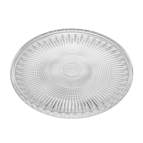 Prato de Cristal Wolff Queen 32cm Design Majestoso Alta Qualidade Transparente