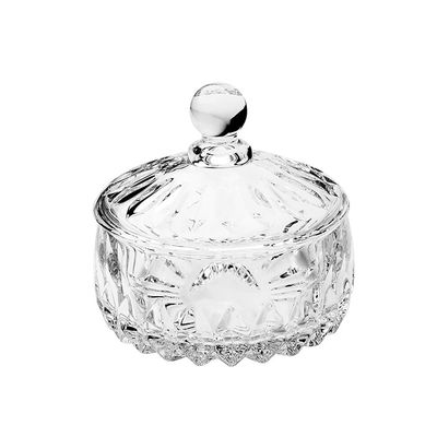 Potiche Wolff Louise Cristal 11x11cm Design Delicado Toque de Sofisticação Transparente