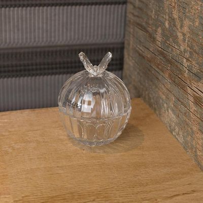 Potiche de Cristal Wolff Butterfly 8x8x9,5cm Design Sofisticado Versátil Transparente