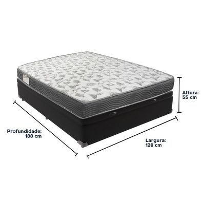 Cama Baú Ortobom Víuvo Iso100 Bege D33 Conforto Firme Preto
