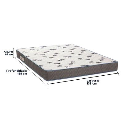 Cama Box Baú Preto E Colchão Light Espuma D33 Casal Ortobom