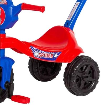 Carrinho De Passeio Com Pedal Triciclo Spider Com Haste