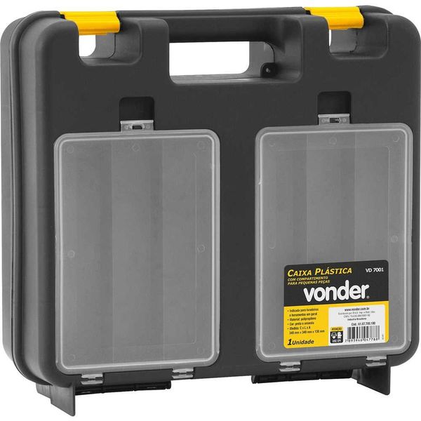 Caixa para ferramentas plástica 34cm x 34cm x 13cm VD 7001 VONDER