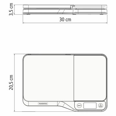 Balança Digital para Cozinha Tramontina Adatto 5kg com Tábua de Corte