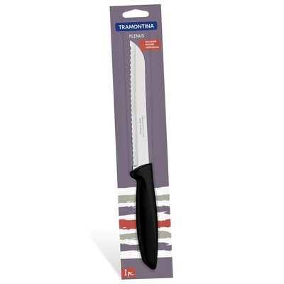Faca para Pão Tramontina Plenus 8" - Preta