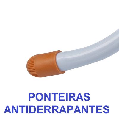 Tábua de Passar Roupa Utimil Ajustável com Ponta e Suporte para Ferro – Branco/Cinza