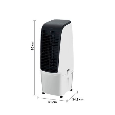 Climatizador de Ar Spirit Master 90cm, 110W com Controle Remoto, Display LED, Timer de até 8 horas, 20 Litros – Branco branco / 220