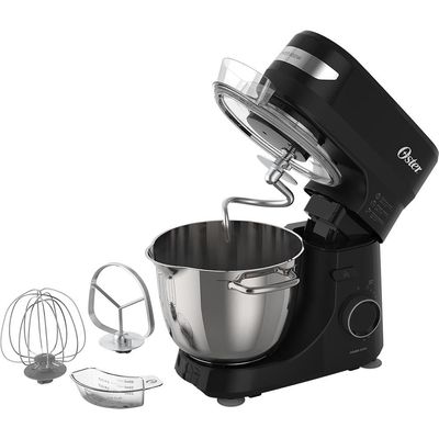 Batedeira Planetária Bowl Inox III Oster OBAT641 850W 12 Velocidades Tampa Antirrespingos Preto / 110