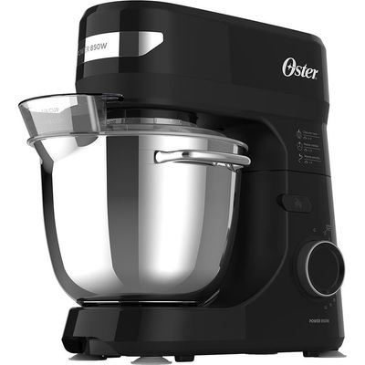 Batedeira Planetária Bowl Inox III Oster OBAT641 850W 12 Velocidades Tampa Antirrespingos Preto / 110