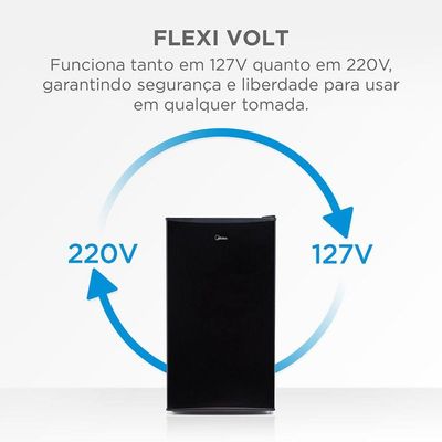 Frigobar Midea Inverter 93L MDRD142FGD303 Preto Bivolt