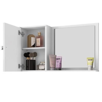Armario Espelheira 1 Porta 57 Cm Genova Bechara Branco