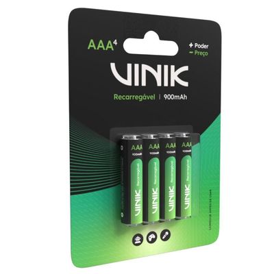 Pilha Recarregável Aaa C-4 - 900mah 1.2v - Vp3ab4r