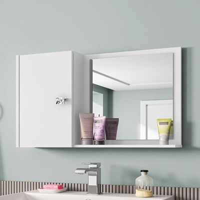 Armario Espelheira 1 Porta 57 Cm Genova Bechara Branco