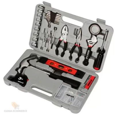 Kit Ferramenta Com 100 Peças Com Alicates De Ferramentas