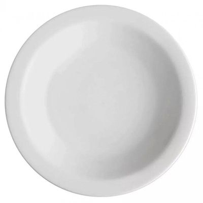 Jogo De 12 Prato Fundo Sopa Massa Branco Ceramica - Porcelart