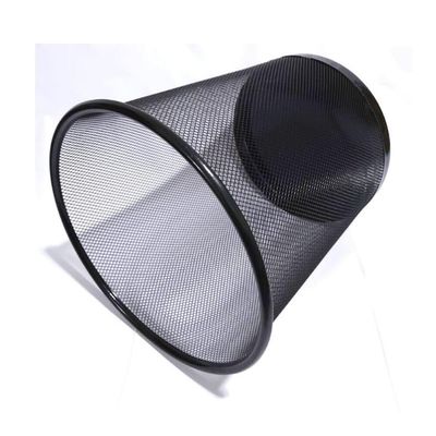Cesto Lixeira Aramada De Metal 10l Telado Vazado Escritorio Sala Consultorio Decorativo Preto