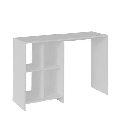 Escrivaninha - Mesa Para Notebook Matrix Branco E 4 Nichos - Artely