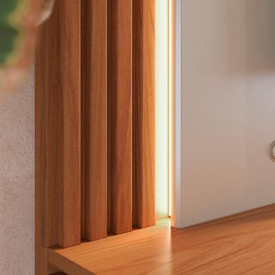 Painel Suspenso TV 75 Polegadas 217 Cm Loa Colibri Off White Matte Freijo
