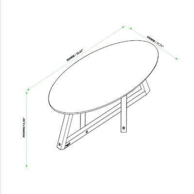 Mesa De Centro Sala De Estar Classic Oval Branca