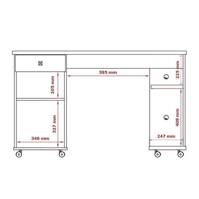 Mesa De Computador Com Prateleiras Million Branco - Patrimar