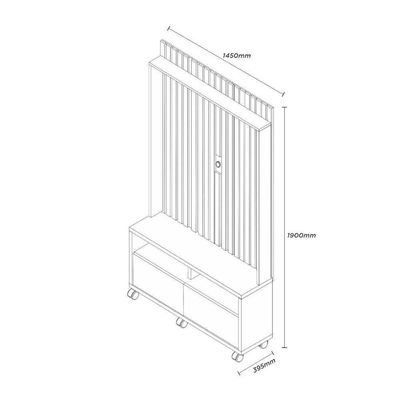 Estante Home Para Tvs 50 Estilos Naturalle E Off Ripado Carmolar