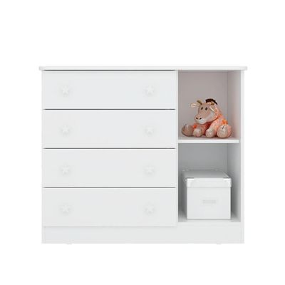 Cômoda Sapateira Amora Porta E 4 Gaveteiro Branco