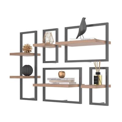 Conjunto 6 Prateleiras Industrial Montana - Pleno