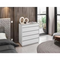 Comoda 5 Gavetas Serena Branco