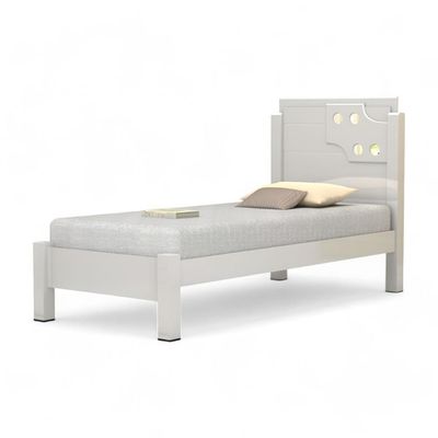 Cama Solteiro Com Aplique Espelho Colônia Branca Com Colchão