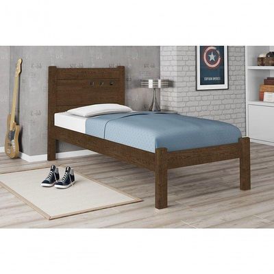 Cama Solteiro Framar Paola Malbec