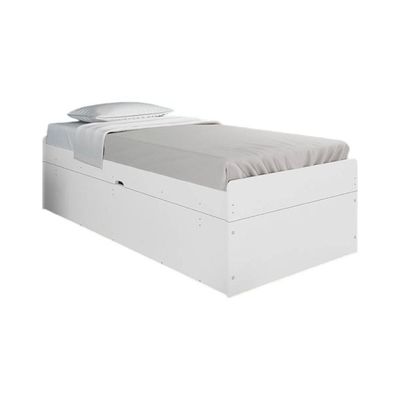 Cama Solteiro Camila Branco Com Colchão - Framar Móveis