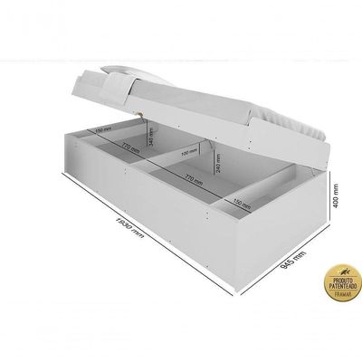 Cama Solteiro Camila Branco - Framar Móveis