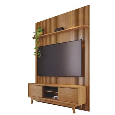 Kit Milo Painel E Rack Com Painel Cumaru