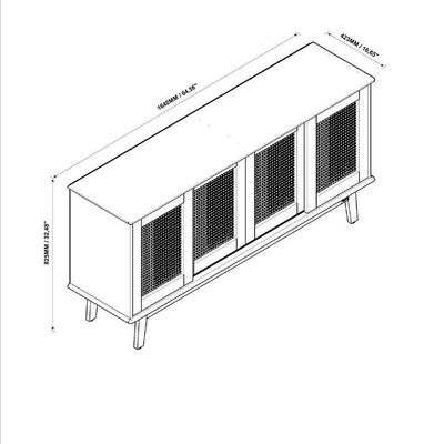 Buffet Detroit 04 Portas Branco-nature - Tebarrot