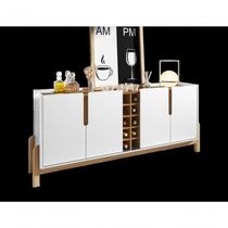 Buffet 4 Portas C- Prateleiras Lizz 1,90 Branco-cedro