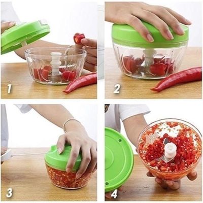 Mini Processador Triturador Manual De Alimentos 3 Laminas– Praticidade E Eficiência Na Sua Cozinha
