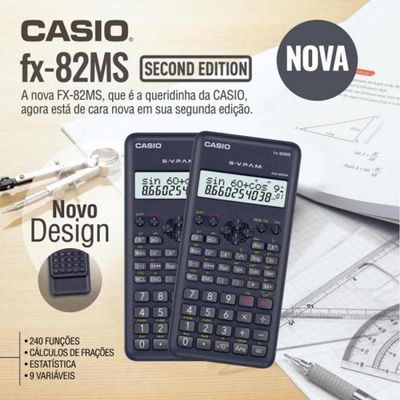 Calculadora Cientifica 240 Funcoes Fx-82ms-2-s4-dh Casio