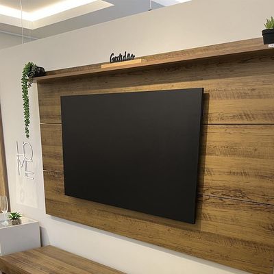 Painel Suspenso Para Tv 60 Pol 1 Prateleira 180 Cm Carvalho Arly Pinho