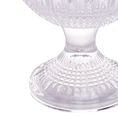 Potiche Decorativo Wolff em Cristal com Pé Queen - 11cm x 18cm (AxP) Transparente
