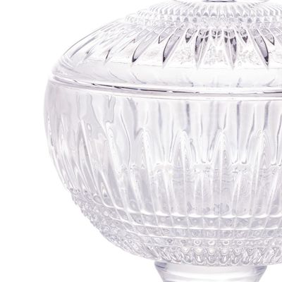 Potiche Decorativo Wolff em Cristal com Pé Queen - 11cm x 18cm (AxP) Transparente