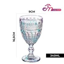Taça De Vidro Furtacor Ametista Rainbow Luxo 340ml Em Casa Tem
