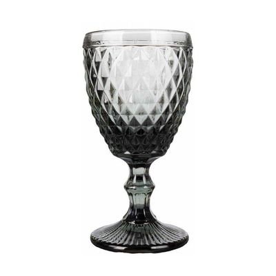Taça De Vidro Bico De Abacaxi Cinza 340 Ml Agata Em Casa Tem