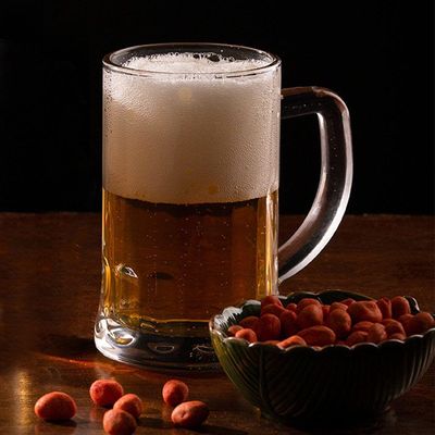 Jogo 6 Canecas Para Chopp Cerveja Vidro Com Alça 565ml Lyor