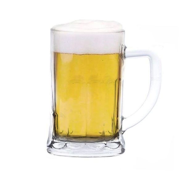 Jogo 2 Canecas Para Chopp Cerveja Vidro Com Alça 565ml Lyor