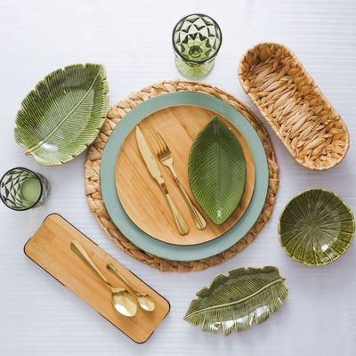 Jogo 2 Prato Raso De Bambu Natural Ecológico Pratinho Madeira Lyor 27cm