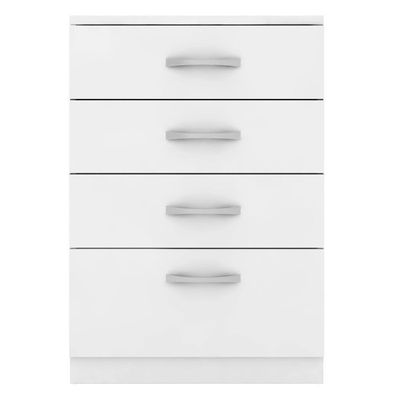 Cômoda 4 Gavetas Estrela - Branco Branco