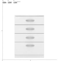 Cômoda 4 Gavetas Estrela - Branco Branco