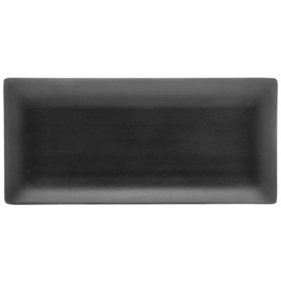 Travessa Servir Comida Japonesa Sushi Sashimi 35x16cm Retangular de Melamina Preto Tóquio Lyor